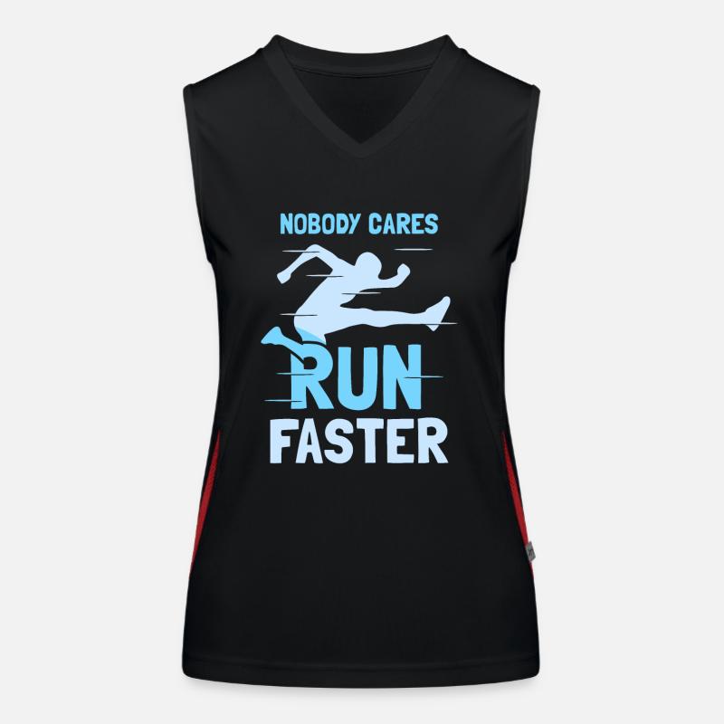 No one cares about running fast runners Women's Functional Contrast Tank Top