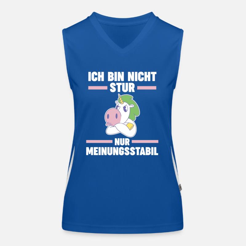 Ich Bin Nicht Stur Ich Bin Meinungsstabil Einhorn Funktionelles Kontrast-Tank Top für Frauen