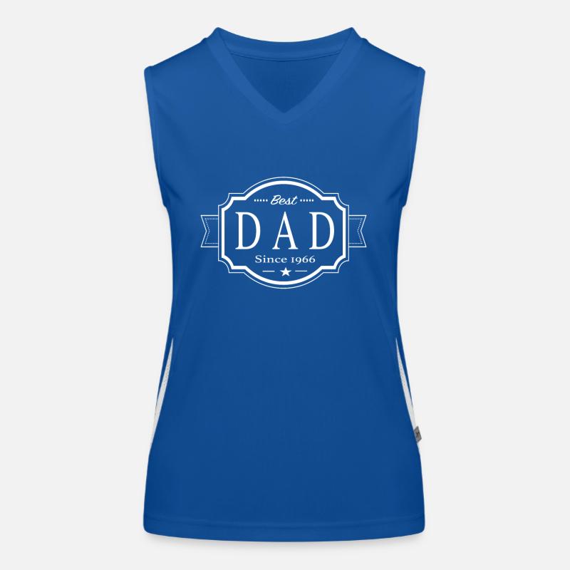 Bester Papa Seit 1966 Funktionelles Kontrast-Tank Top für Frauen