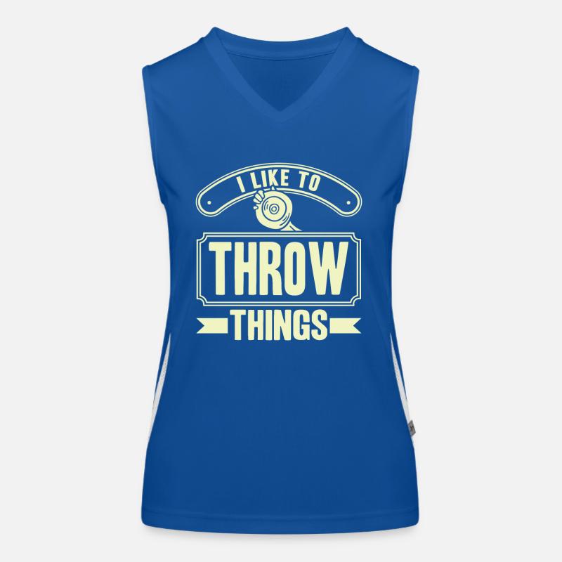 Discus Throw Discus Thrower Cadeau Débardeur respirant contrasté Femme