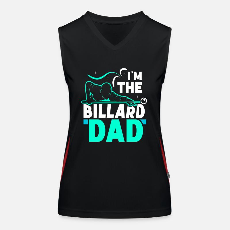 Ich Bin Der Billard-Dad Billiard Billard Pool Funktionelles Kontrast-Tank Top für Frauen