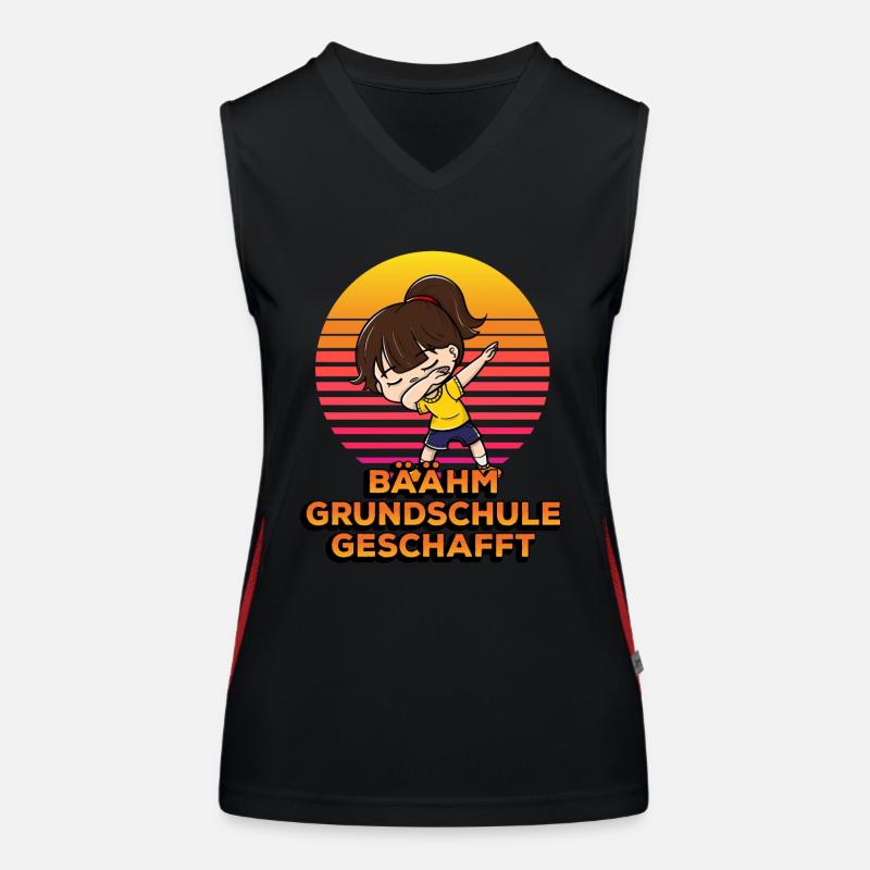Bäähm Grundschule Geschafft Funny Dabbing Student Funktionelles Kontrast-Tank Top für Frauen
