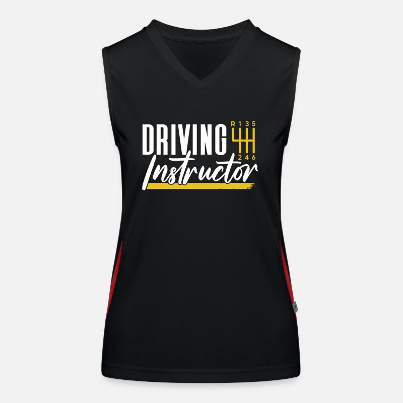 Driving instructor Driving school Learner driving lesson Women's Functional Contrast Tank Top