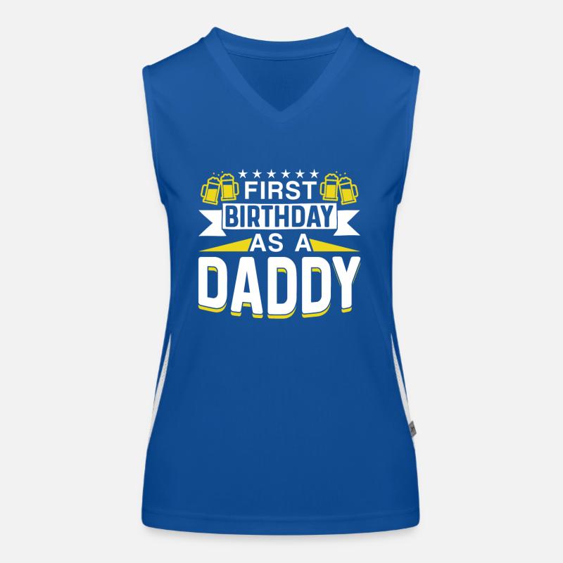 First birthday as daddy daddy party Women's Functional Contrast Tank Top