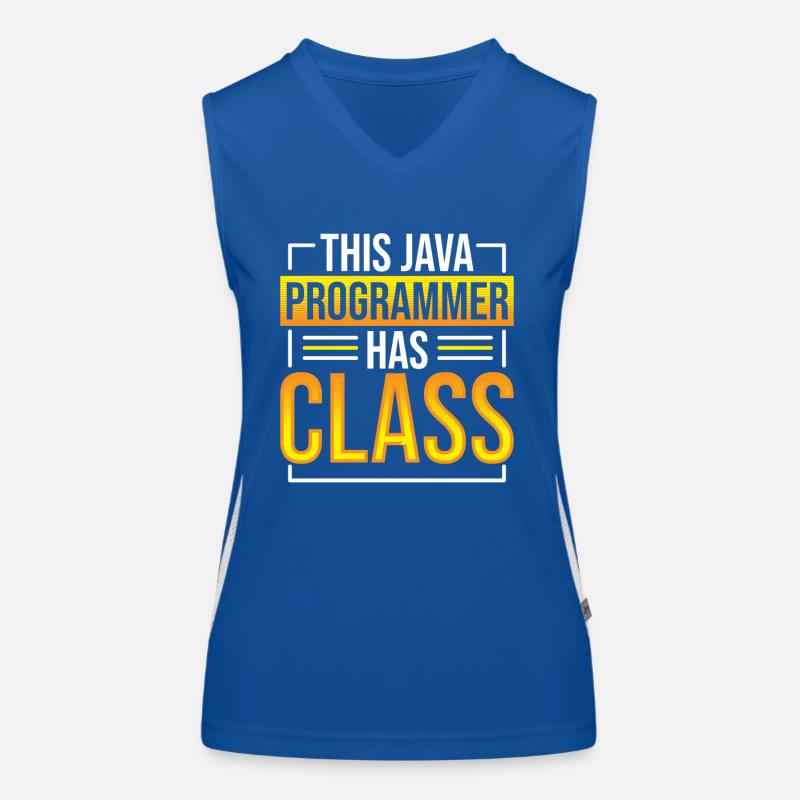 Ce programmeur Java a un codage de programmation de classe Débardeur respirant contrasté Femme