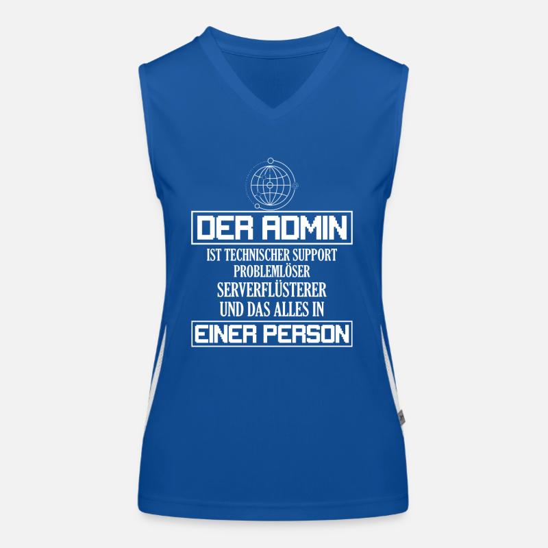 Der Admin | ist technischer Support Problemlöser H Funktionelles Kontrast-Tank Top für Frauen