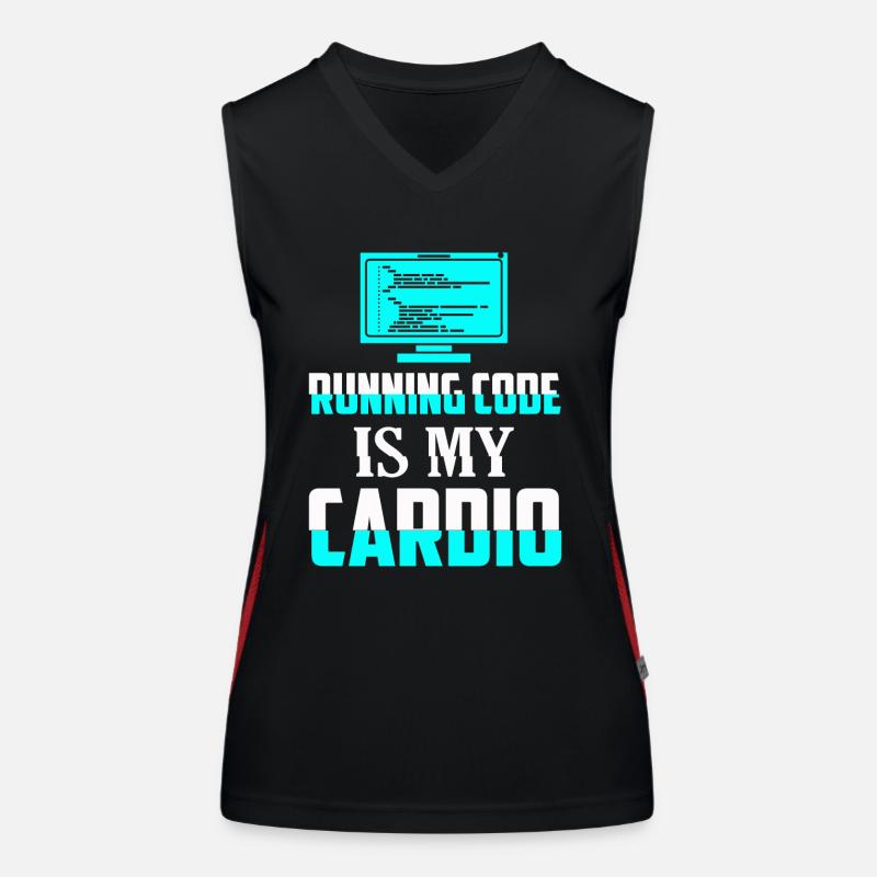 Running Code est mon logiciel de codage cardio Débardeur respirant contrasté Femme