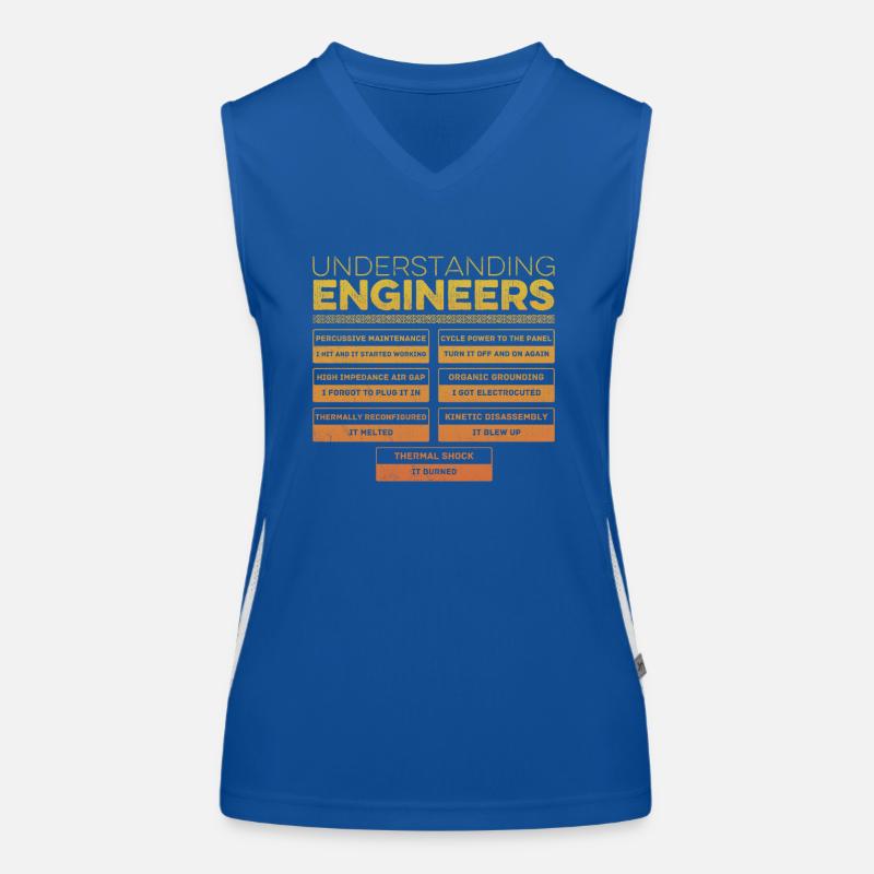 Understanding Engineers - Humor Sarcastic Engineer Women's Functional Contrast Tank Top