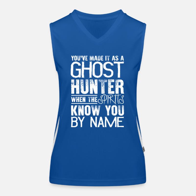 Ghost Hunter, EMF meter, thermal camera Women's Functional Contrast Tank Top