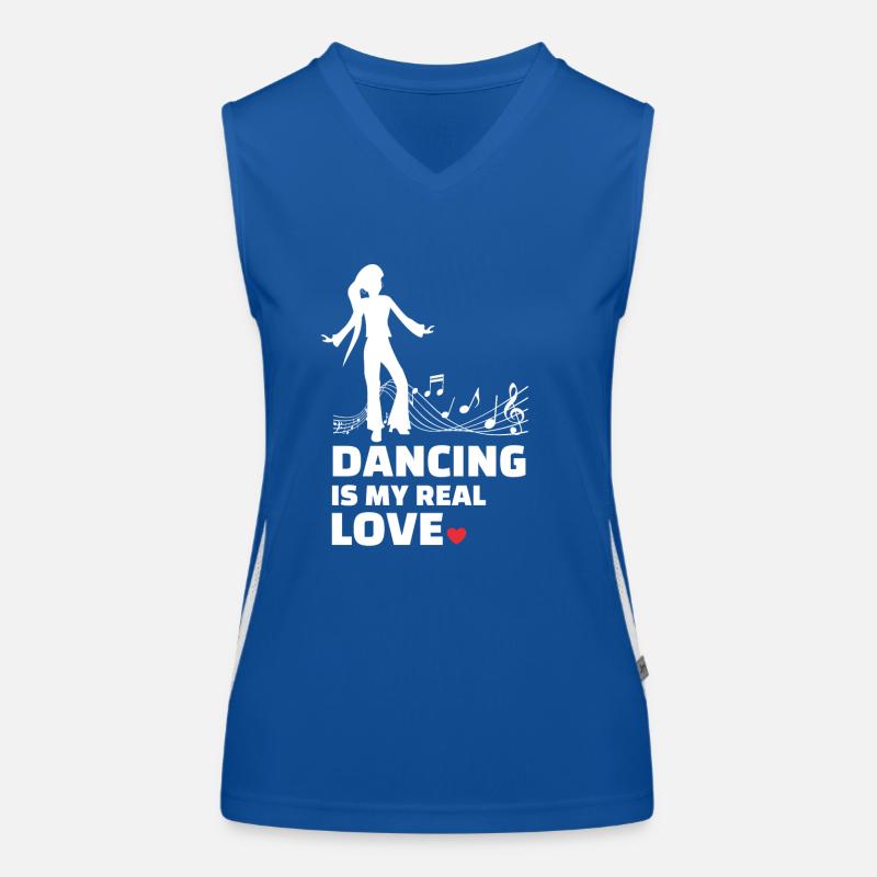J’adore danser Débardeur respirant contrasté Femme