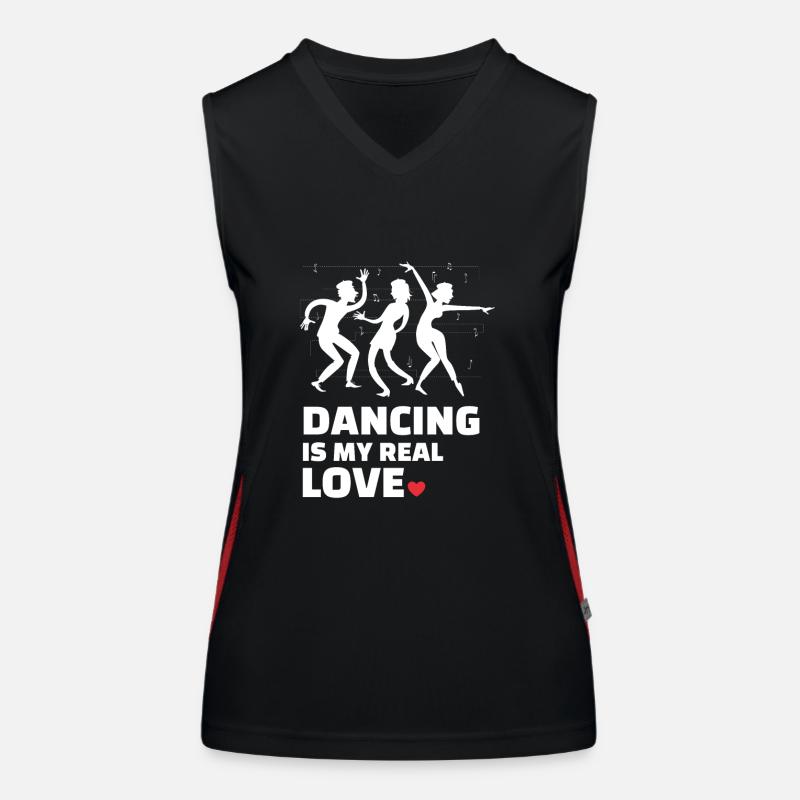 J’adore danser Débardeur respirant contrasté Femme