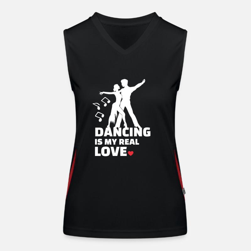 J’adore danser Débardeur respirant contrasté Femme