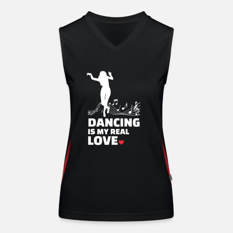 J’adore danser Débardeur respirant contrasté Femme