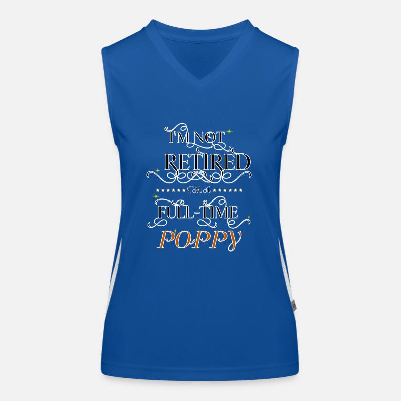 Ich bin nicht im Ruhestand, ich bin ein Vollzeit-Mohn-süßer Opa Funktionelles Kontrast-Tank Top für Frauen