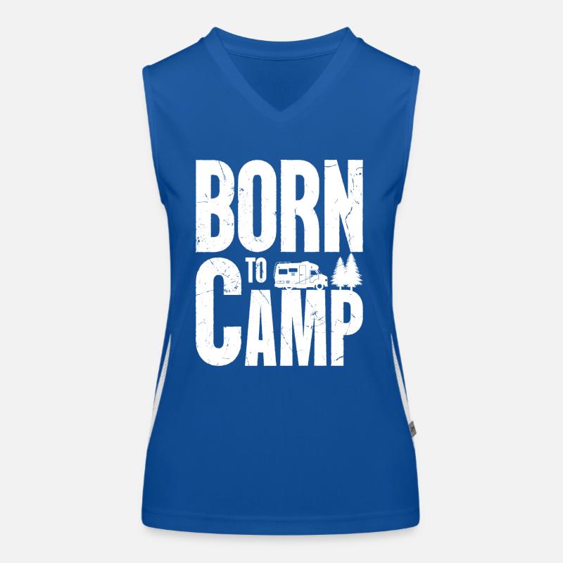 Born to Camp Funktionelles Kontrast-Tank Top für Frauen