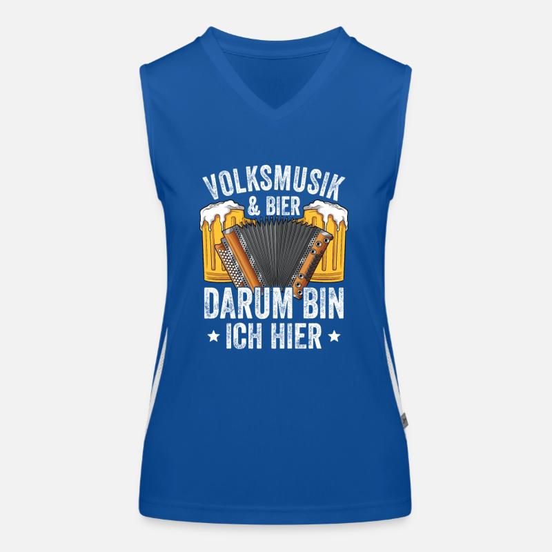 Steirische Harmonika Quetschn Ziachorgel Funktionelles Kontrast-Tank Top für Frauen