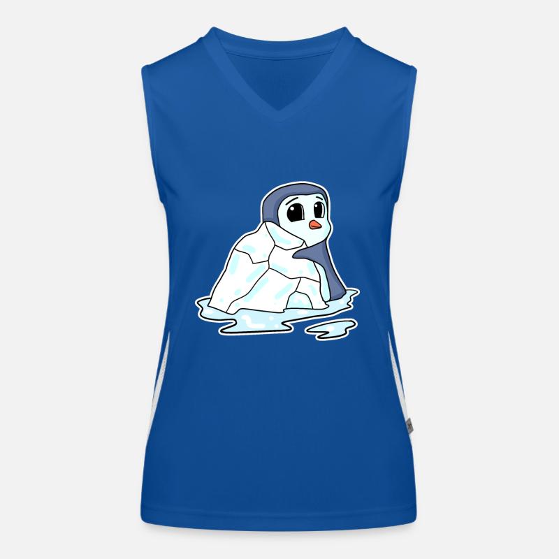 Pinguin Pinguine Seevogel Seevögel Funktionelles Kontrast-Tank Top für Frauen