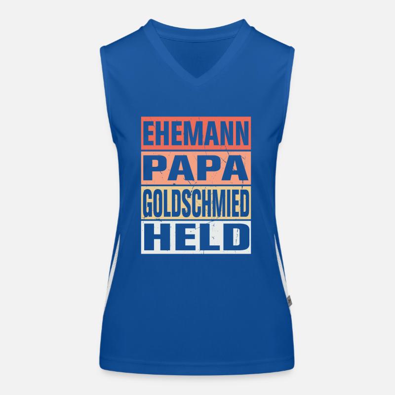 Gleisbauer Vater Ehemann Held Funktionelles Kontrast-Tank Top für Frauen
