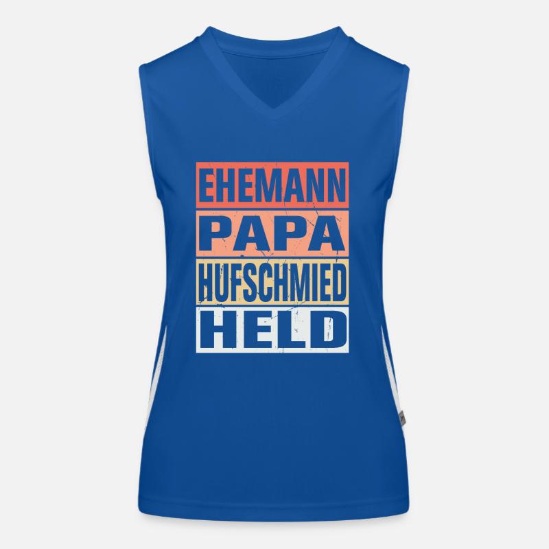 Hufschmied Vater Ehemann Held Funktionelles Kontrast-Tank Top für Frauen