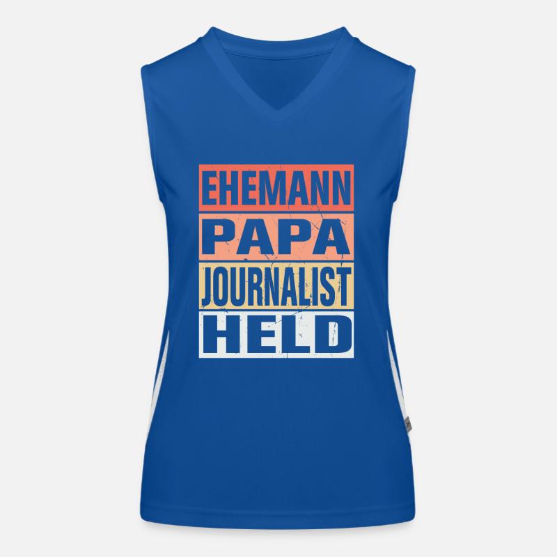 Journalist Vater Ehemann Held Funktionelles Kontrast-Tank Top für Frauen