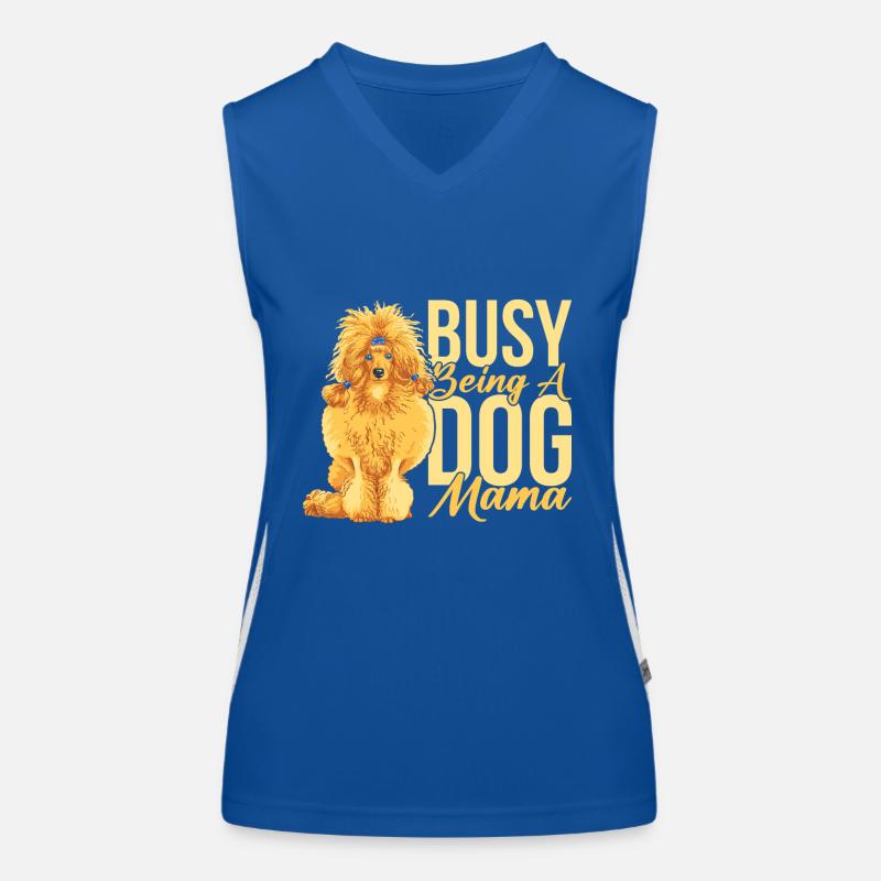 Busy being A dog mama Funktionelles Kontrast-Tank Top für Frauen