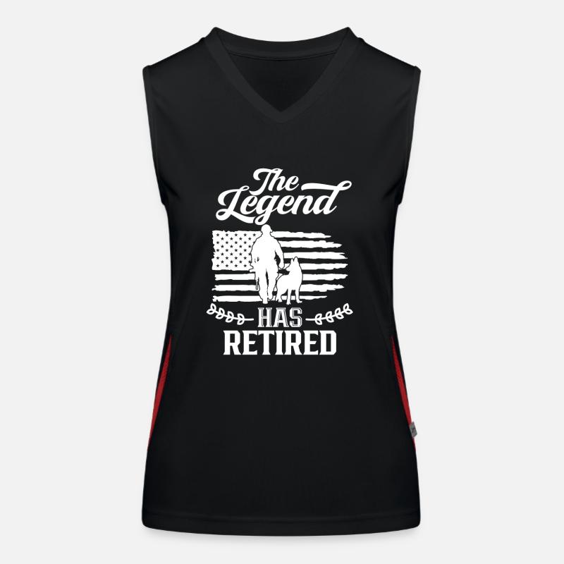 The legend has retired Policeman Women's Functional Contrast Tank Top