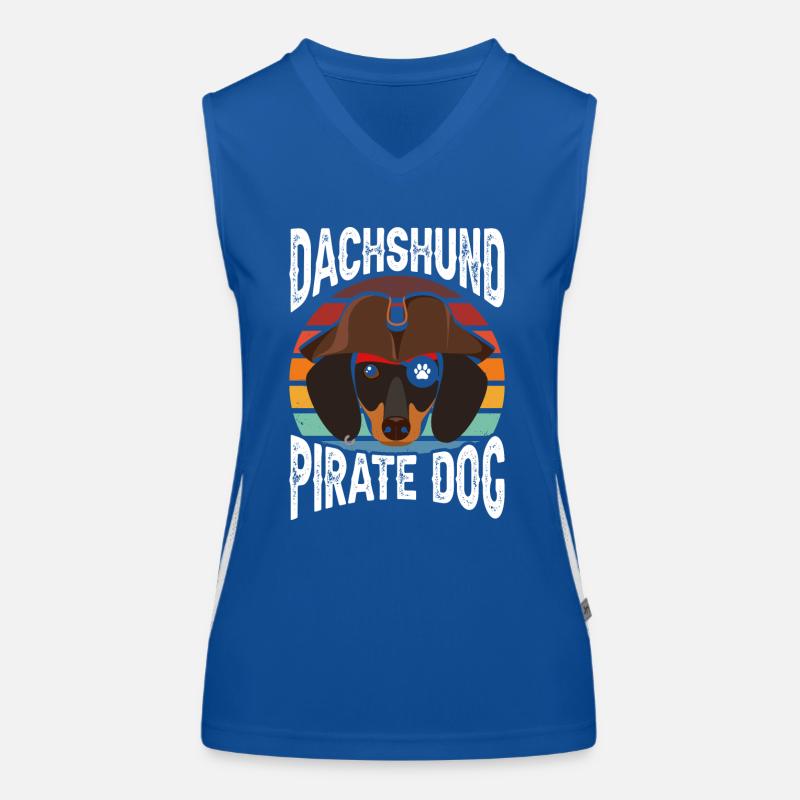 Teckel Chien Pirate Débardeur respirant contrasté Femme