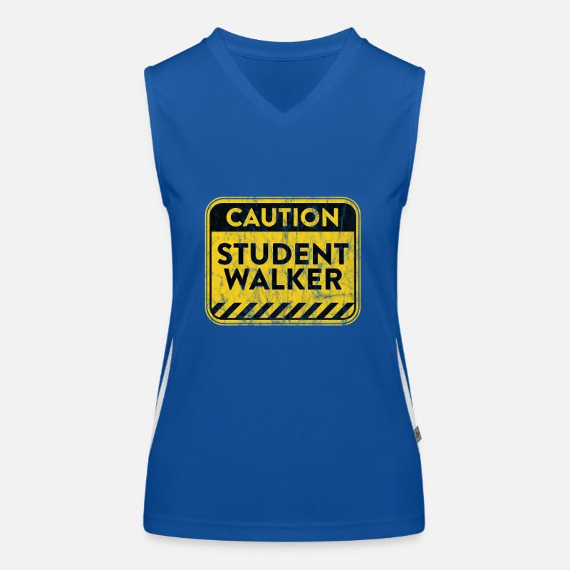 Student Walker Amputierter Bein Warnzeichen Funktionelles Kontrast-Tank Top für Frauen