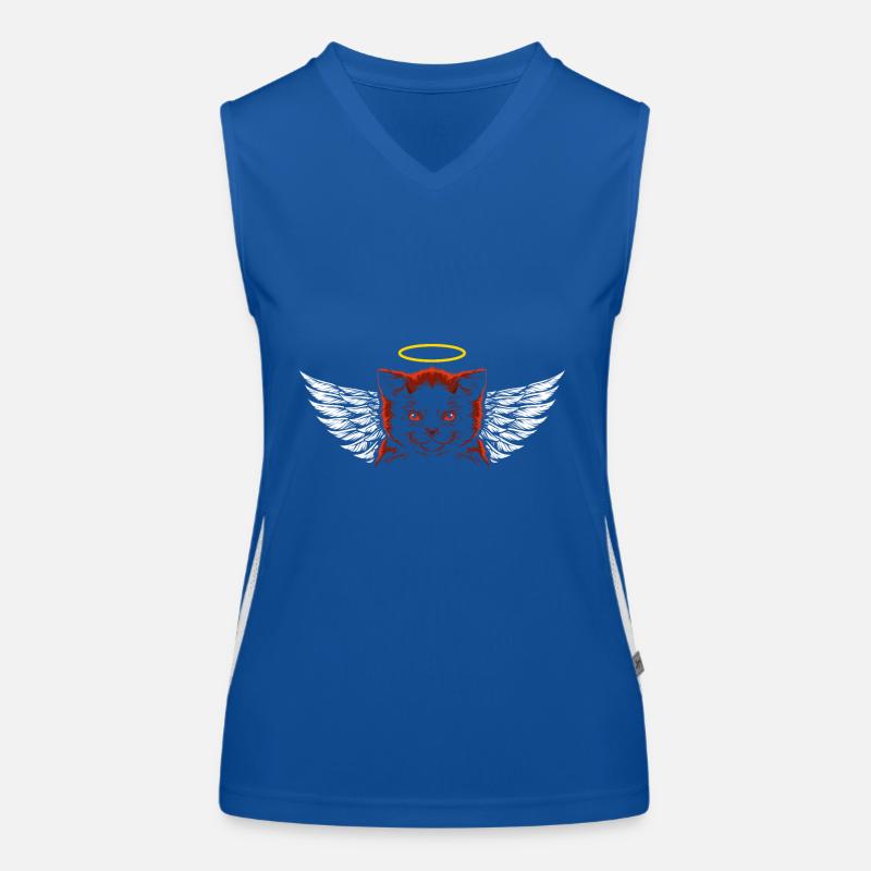 Angel and devil cat Women's Functional Contrast Tank Top