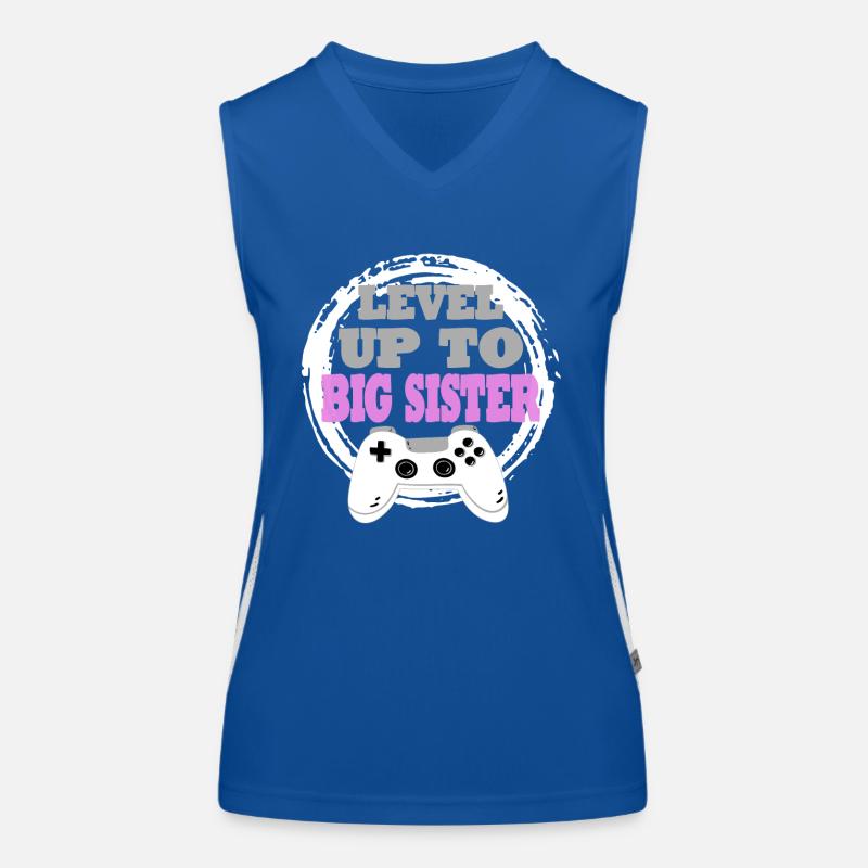 Schwester Gaming Retro Geschenkidee Funktionelles Kontrast-Tank Top für Frauen