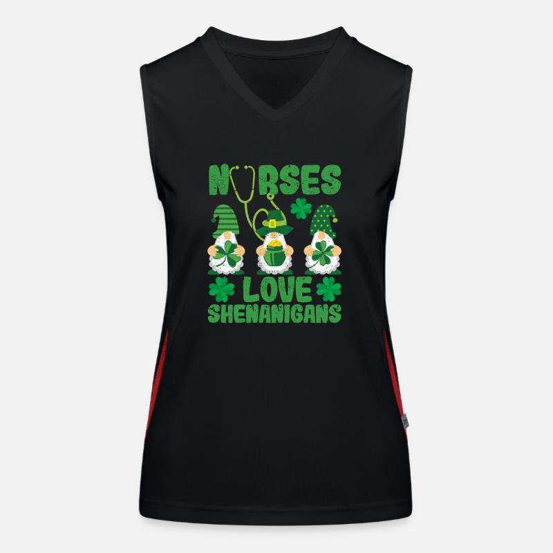 Nurses Love Shenanigans Funny Dwarves Women's Functional Contrast Tank Top