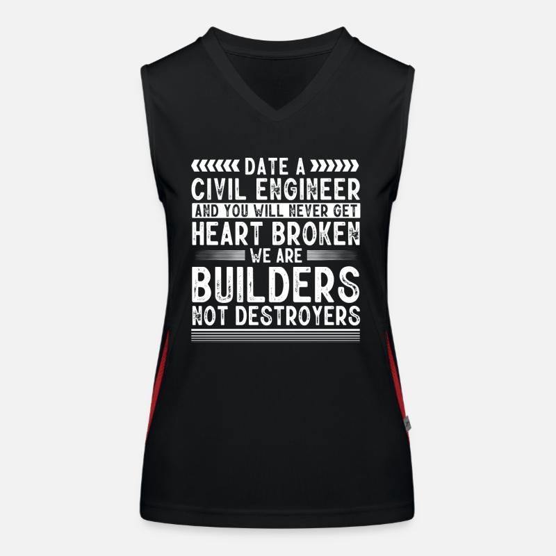 Civil Engineer, Civil Engineering Women's Functional Contrast Tank Top
