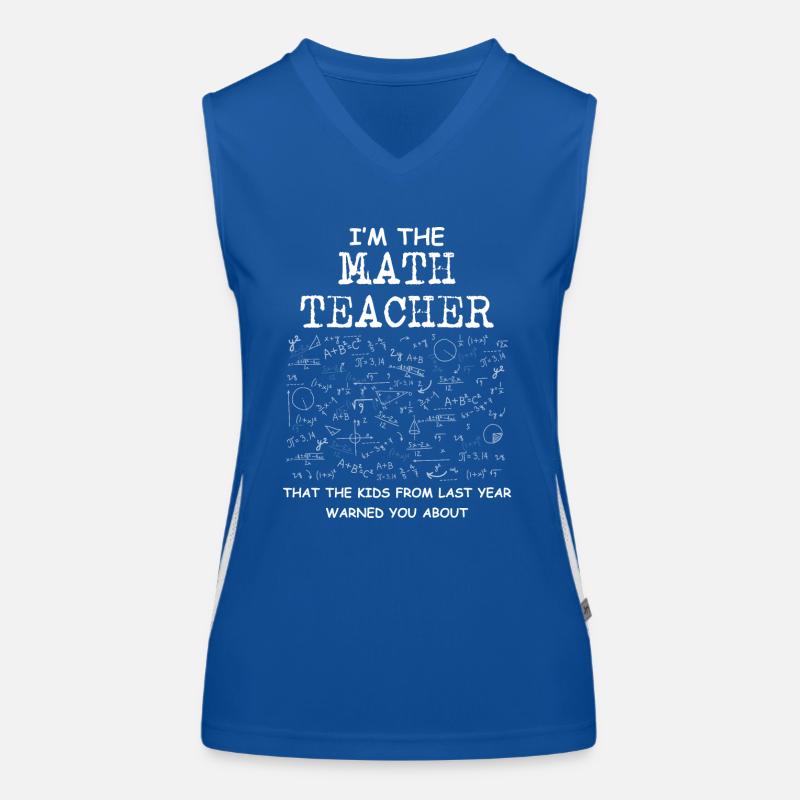 Mathematiklehrer Einhorn Funktionelles Kontrast-Tank Top für Frauen