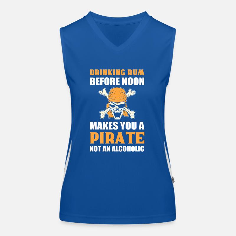 Drinking Rum Before Noon Makes You A Pirate Not Funktionelles Kontrast-Tank Top für Frauen