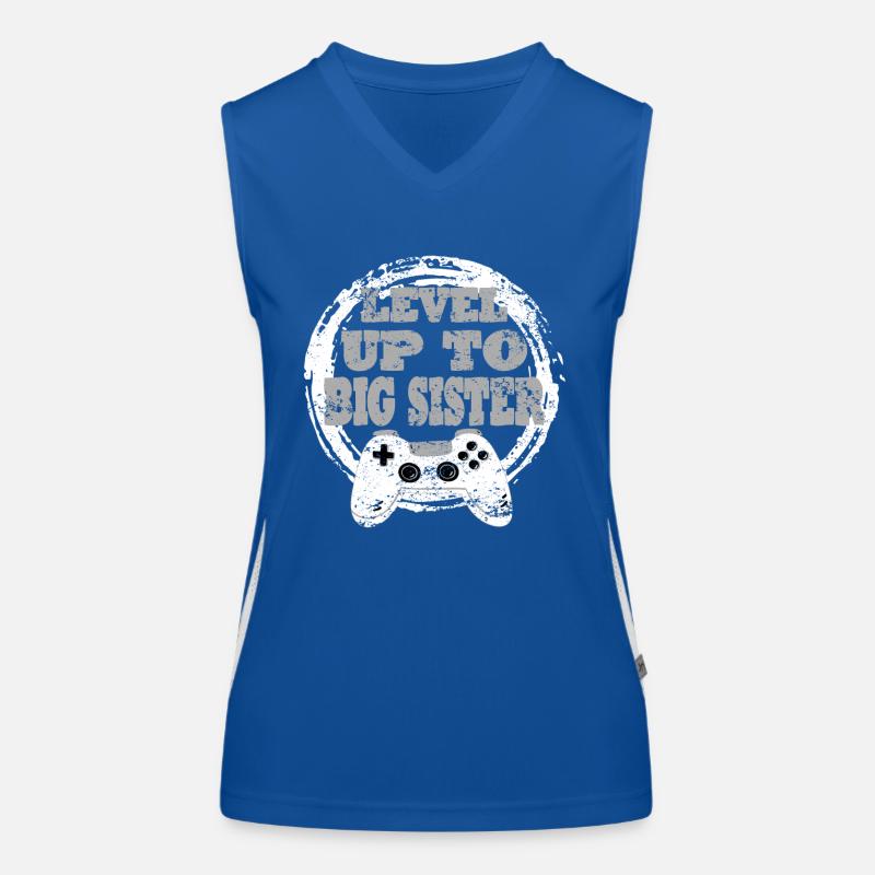 Schwester Gaming Retro Geschenkidee Funktionelles Kontrast-Tank Top für Frauen