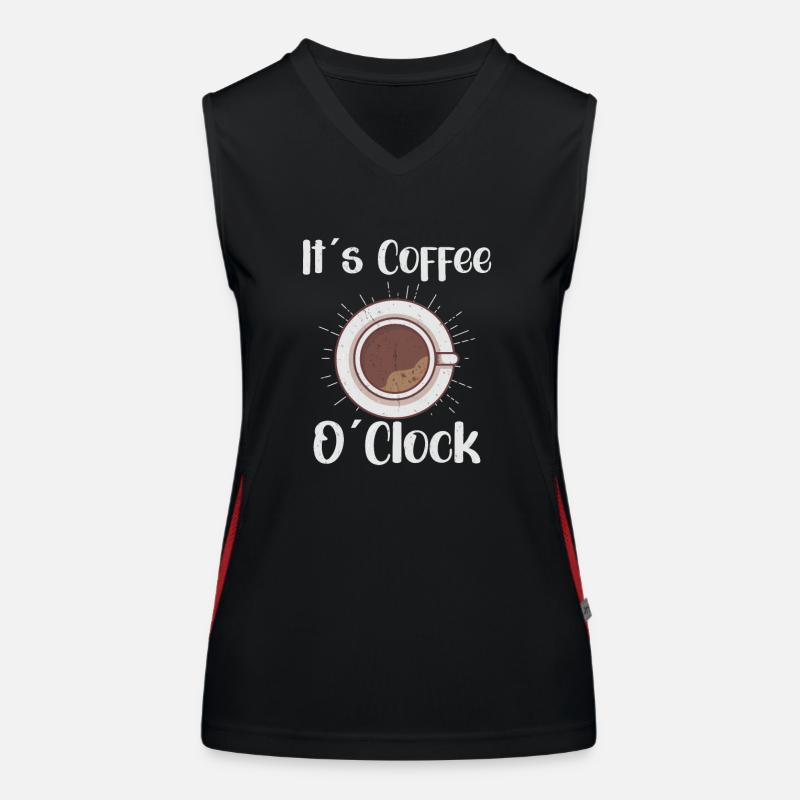 Coffee Lover Caffeine Molecule Java Latte Espresso Funktionelles Kontrast-Tank Top für Frauen