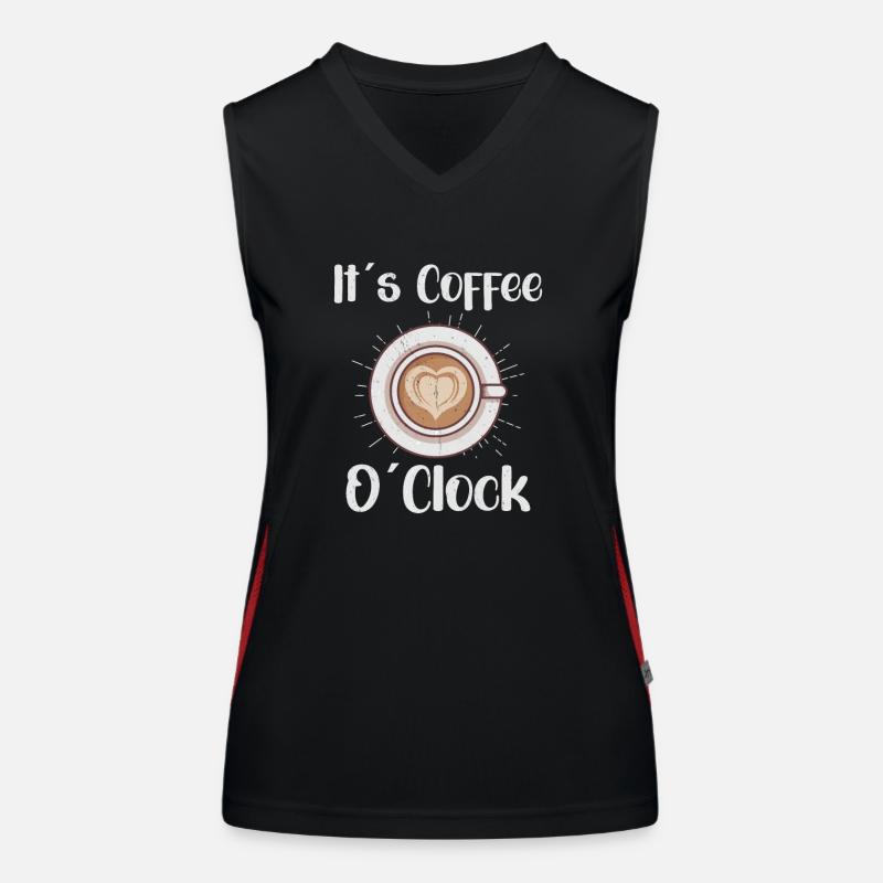 Coffee Lover Caffeine Molecule Java Latte Espresso Funktionelles Kontrast-Tank Top für Frauen