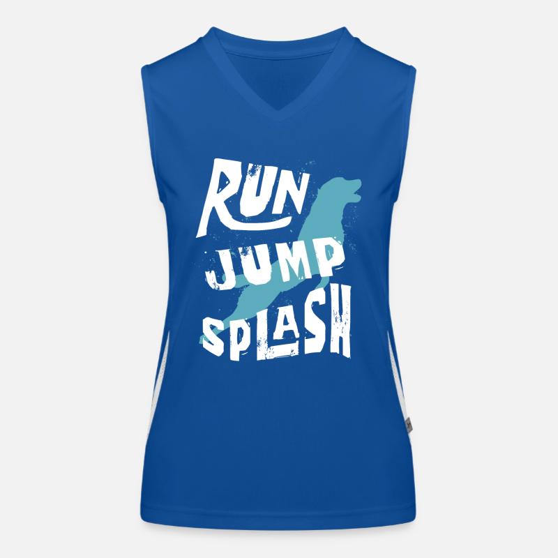 Dog diving, dock diving Women's Functional Contrast Tank Top