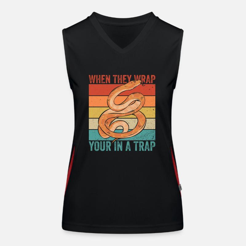 Königspython Bananenkugel Python Funktionelles Kontrast-Tank Top für Frauen