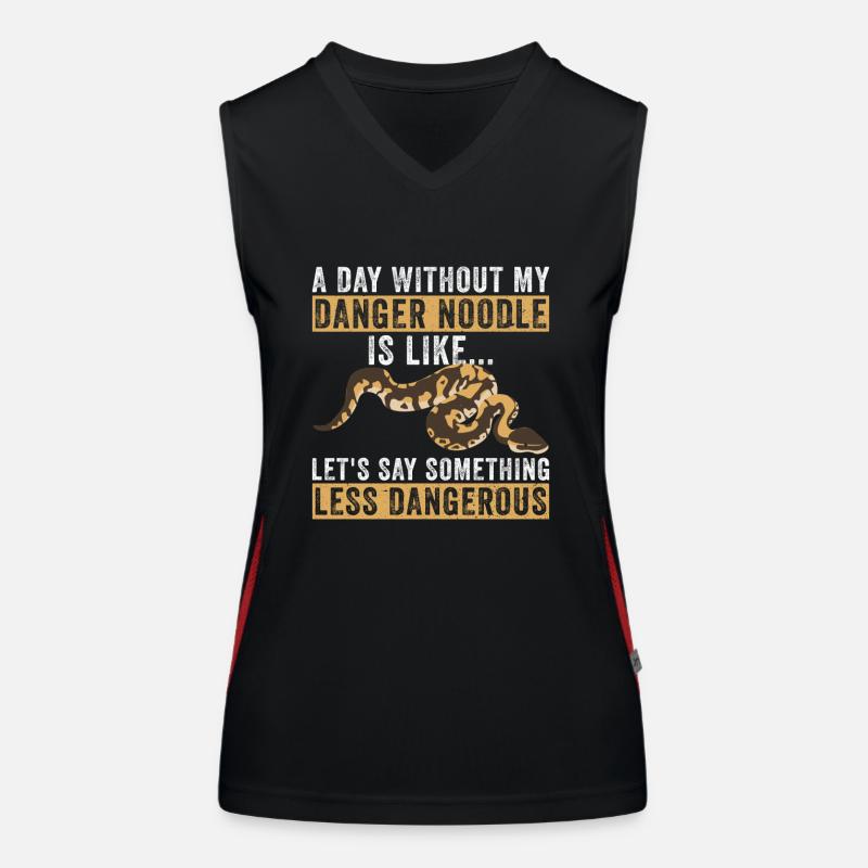Königspython Bananenkugel Python Danger Nudel Funktionelles Kontrast-Tank Top für Frauen
