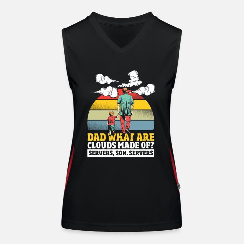 What Are Clouds Made Of Programming Programmer Funktionelles Kontrast-Tank Top für Frauen