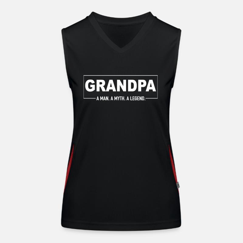 Opa Großeltern Geschenkidee Spruch Funktionelles Kontrast-Tank Top für Frauen