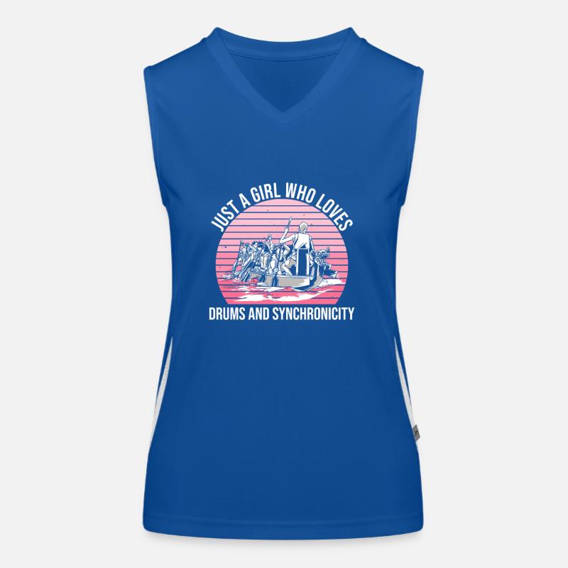 Drachenboot Mädchen Funktionelles Kontrast-Tank Top für Frauen