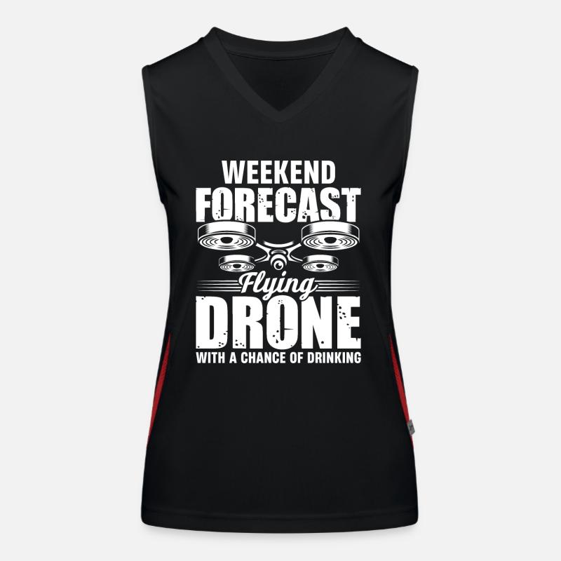 Drones, drones, drones volants Débardeur respirant contrasté Femme