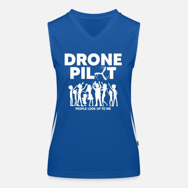 Drones, drones, drones volants Débardeur respirant contrasté Femme