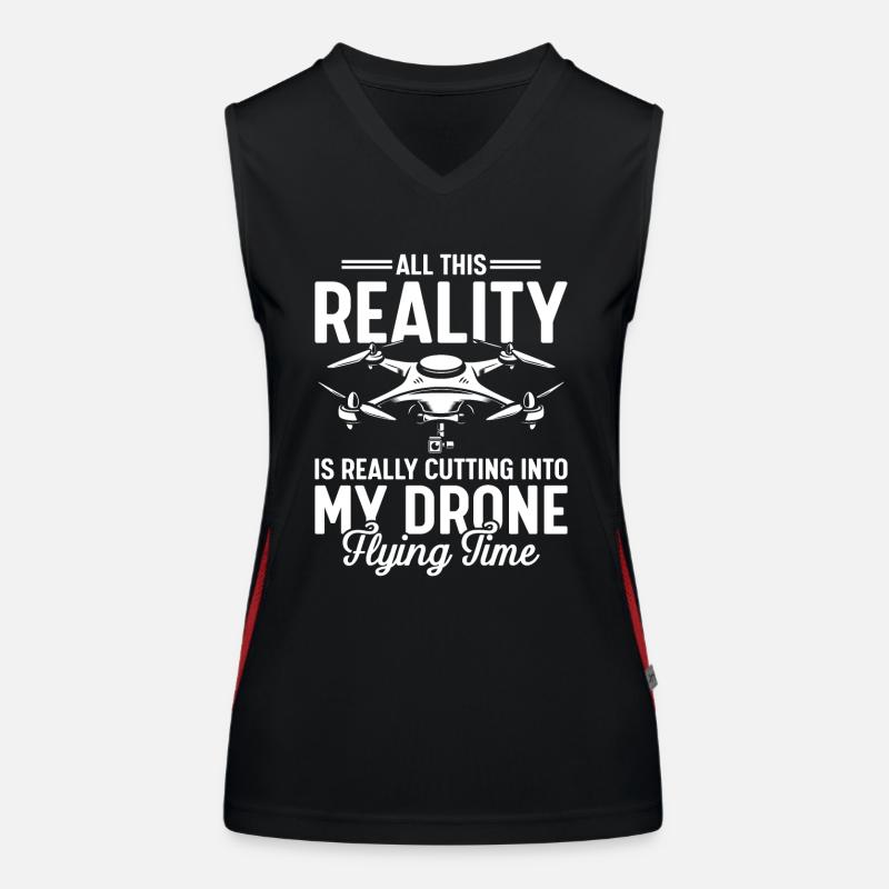 Drones, drones, drones volants Débardeur respirant contrasté Femme