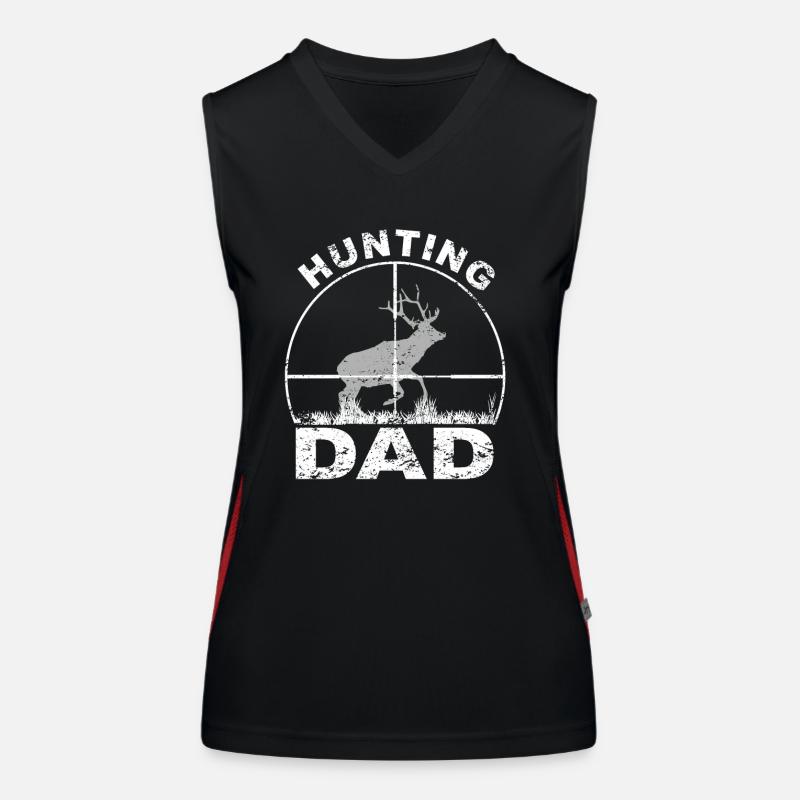 Jäger Papa Jagt.Hirsch Geschenkidee Funktionelles Kontrast-Tank Top für Frauen