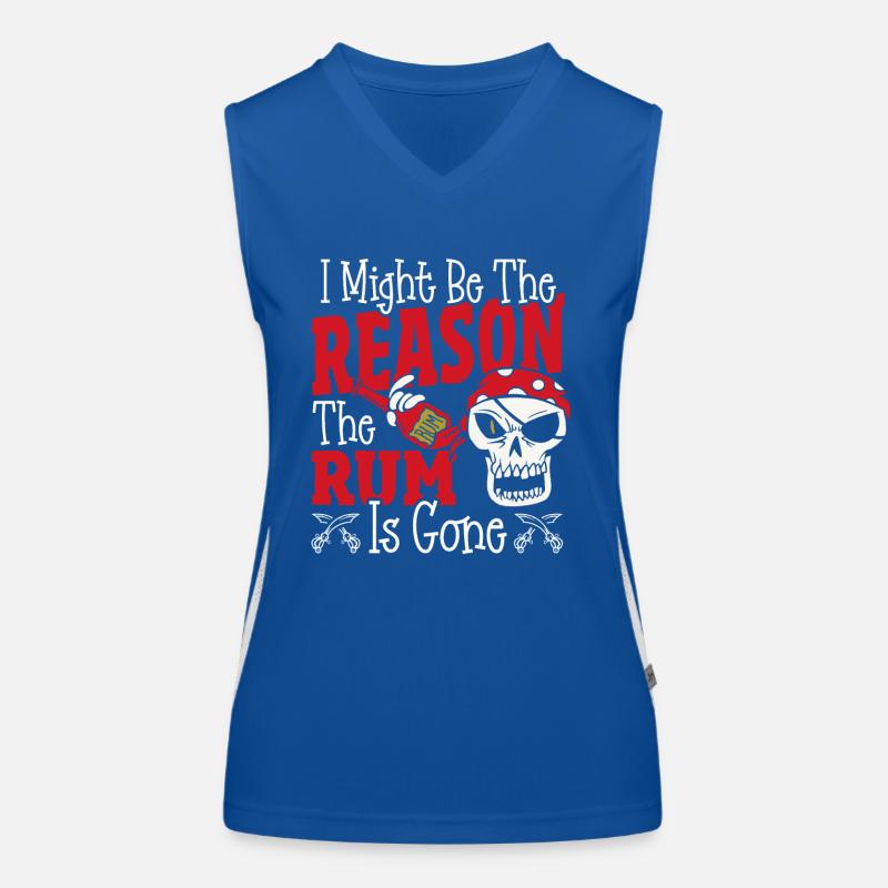 Be The Reason The Rum Is Gone Pirates Drinking Funktionelles Kontrast-Tank Top für Frauen