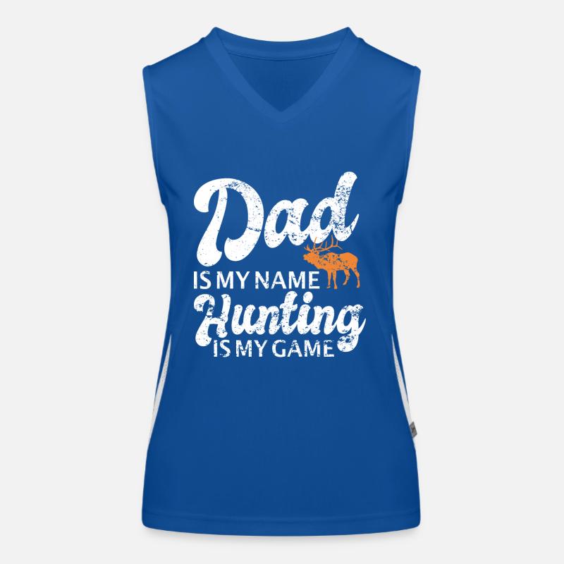 Jäger Papa Jagt.Hirsch Geschenkidee Funktionelles Kontrast-Tank Top für Frauen