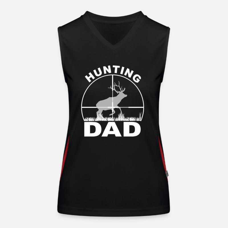 Jäger Jagt.Hirsch Geschenkidee Funktionelles Kontrast-Tank Top für Frauen
